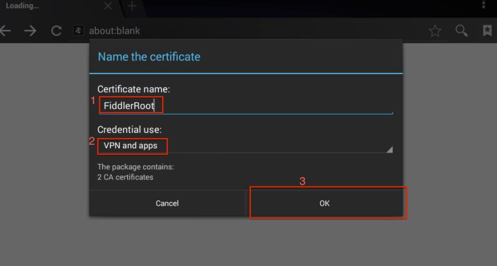 android install certificate