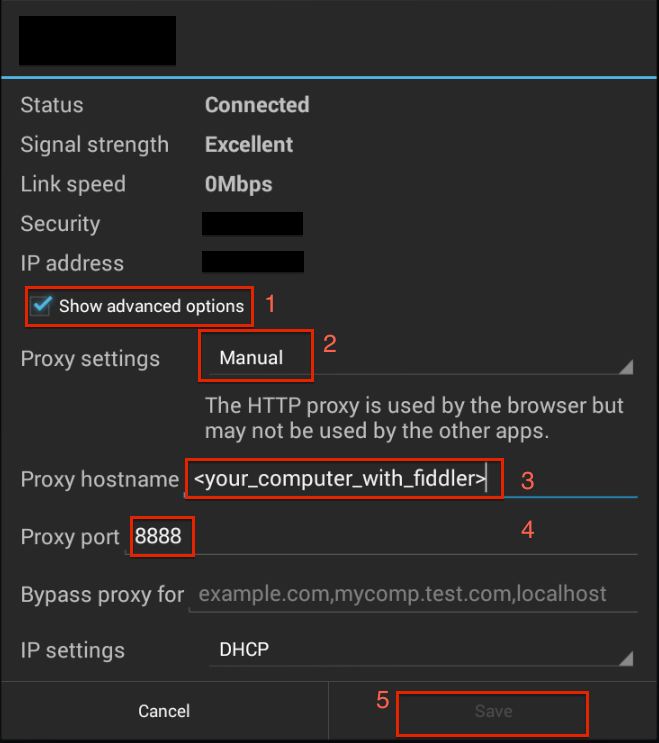 android network proxy